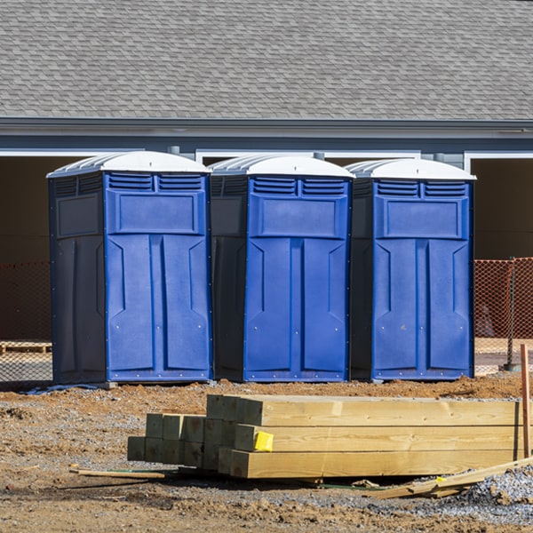 what is the maximum capacity for a single porta potty in Redding Center Connecticut